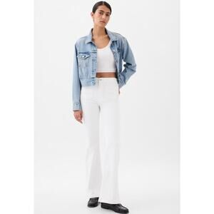 GAP High Rise '70s Flare Jeans Denim Optic White Women's Size 18